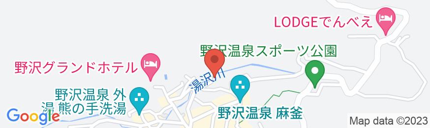 野沢温泉 信州サーモン、岩魚、鯉、鱒料理のお宿 ふぶきの地図