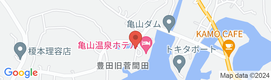 大自然の静寂と天然自噴温泉を愉しむ湯宿 亀山温泉ホテルの地図
