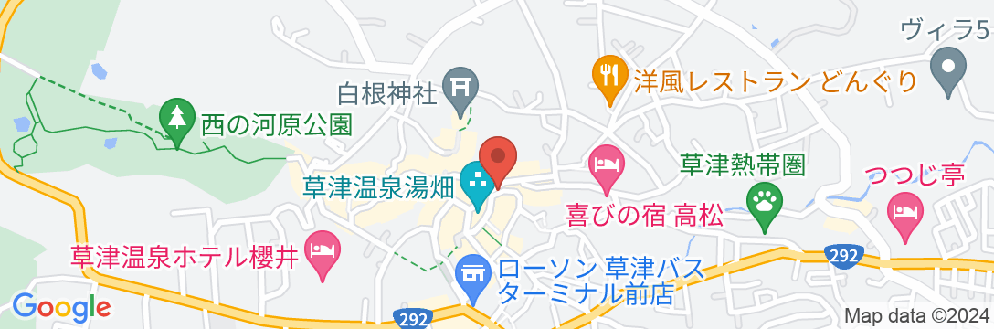 草津温泉 松村屋旅館の地図