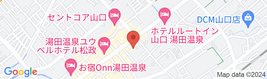 湯田温泉 ビジネスホテル うえの<山口県>の地図