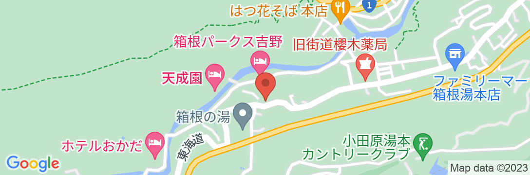 箱根湯本温泉 静観荘<神奈川県>の地図