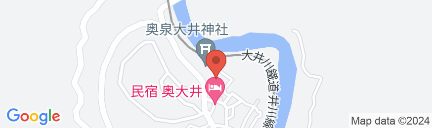 民宿 奥大井の地図