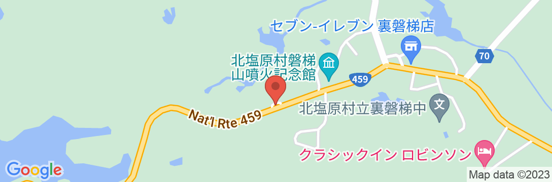 裏磐梯高原 ペンション楓(かえで)の地図