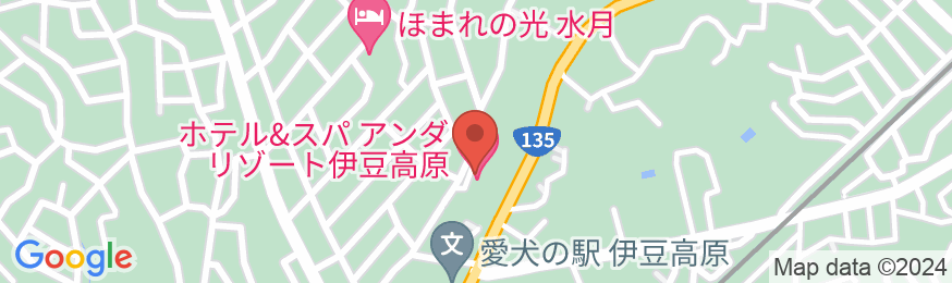 ホテル&スパ アンダリゾート伊豆高原の地図