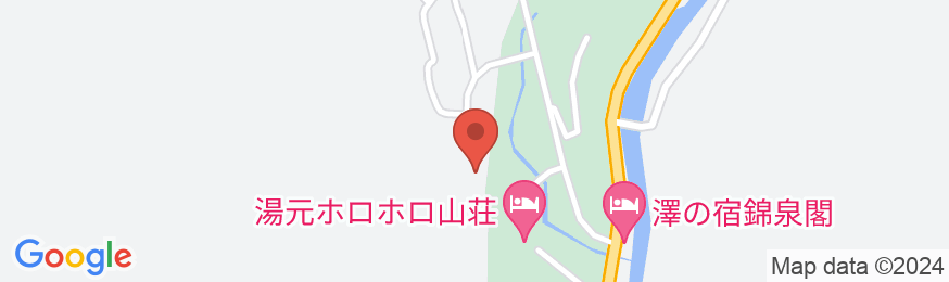 北湯沢温泉郷 湯元 ホロホロ山荘の地図