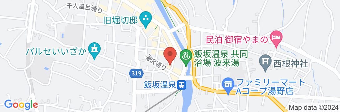 飯坂温泉 旅館 栄楽の地図