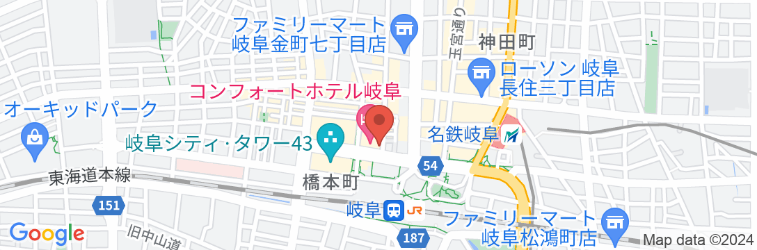 コンフォートホテル岐阜の地図