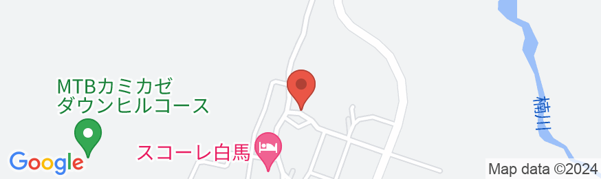 白馬岩岳 アルベルゴ宮田荘の地図