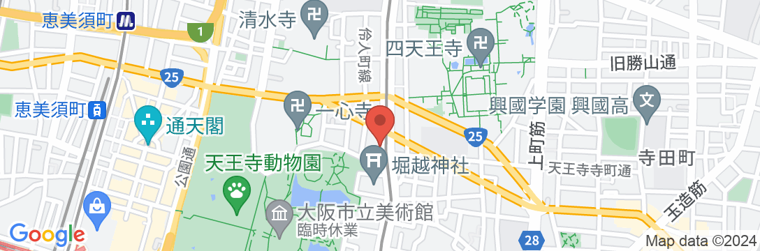 天然温泉 秀吉ゆかりの天下取りの湯 スーパーホテル大阪・天王寺の地図
