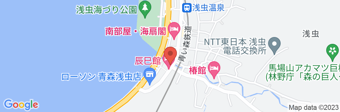 浅虫温泉 旅館 小川の地図