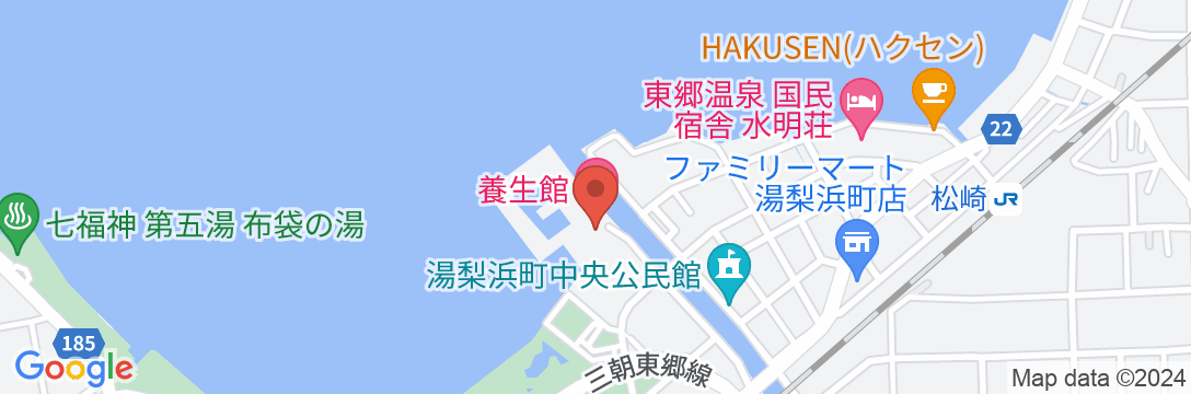 東郷温泉 湖泉閣 養生館の地図