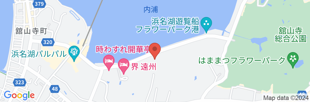 浜名湖かんざんじ温泉 ホテル鞠水亭の地図