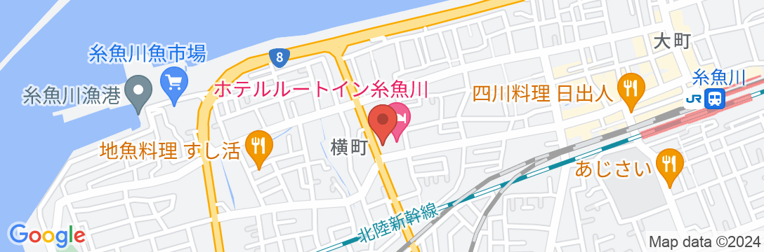 ホテルルートイン糸魚川の地図