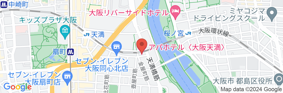 アパホテル〈大阪天満〉の地図
