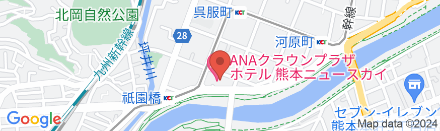 ANAクラウンプラザホテル熊本ニュースカイの地図