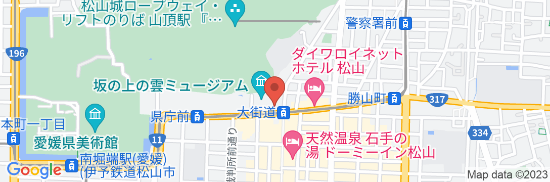 松山東急REIホテルの地図