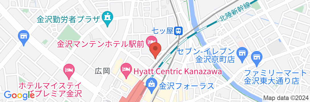 金沢マンテンホテル駅前(マンテンホテルチェーン)の地図