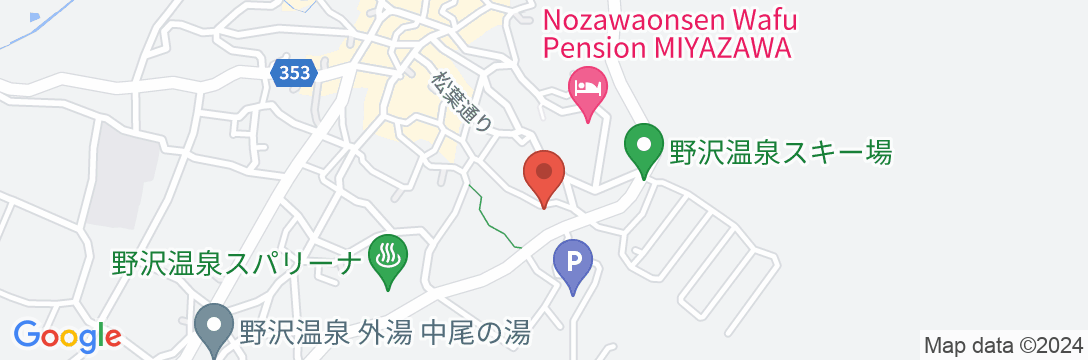 野沢温泉 ロッヂゆきやまの地図