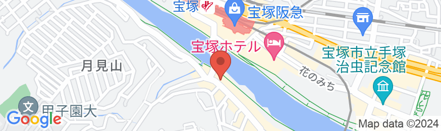 宝塚温泉 ホテル若水の地図