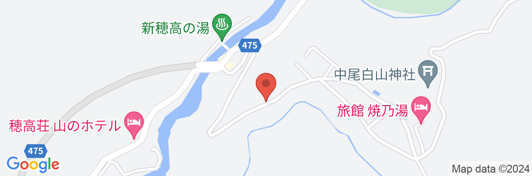 奥飛騨温泉郷 新穂高温泉 リゾートインちろり庵の地図