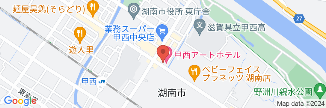 甲西アートホテルの地図