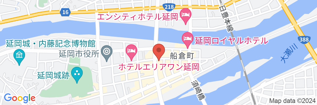 延岡アーバンホテルの地図