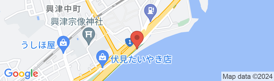 クア・アンド・ホテル 駿河健康ランドの地図
