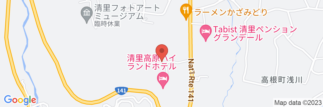 清里高原ハイランドホテルの地図