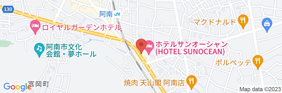 ホテルサンオーシャン阿南(5/1〜スマイルホテル阿南)の地図