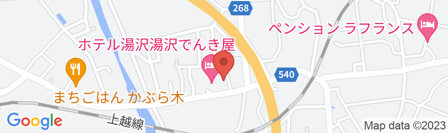 越後湯沢温泉 温泉民宿 浦子の湯 高野屋の地図