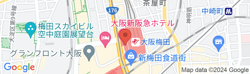 大阪新阪急ホテルの地図