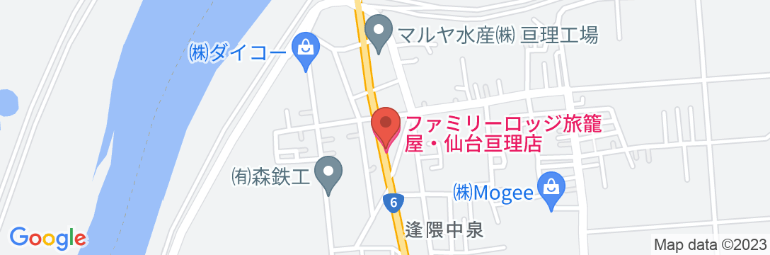 ファミリーロッジ旅籠屋・仙台亘理店の地図