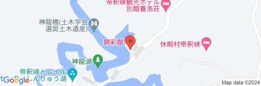 帝釈峡観光ホテル 錦彩館の地図