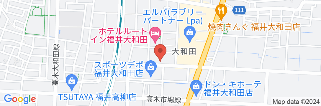 ホテルルートイン福井大和田の地図
