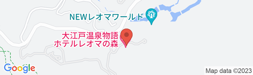 大江戸温泉物語 ホテルレオマの森の地図