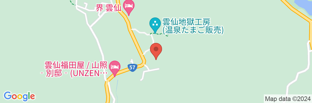 雲仙温泉 雲仙宮崎旅館の地図