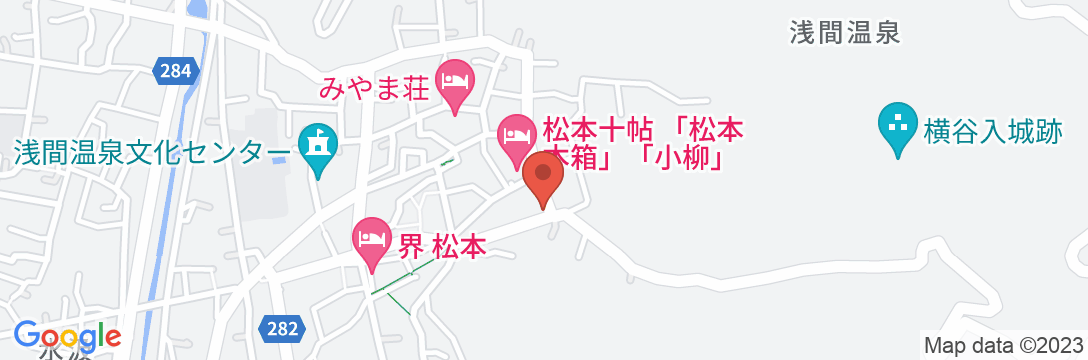 浅間温泉 香蘭荘の地図