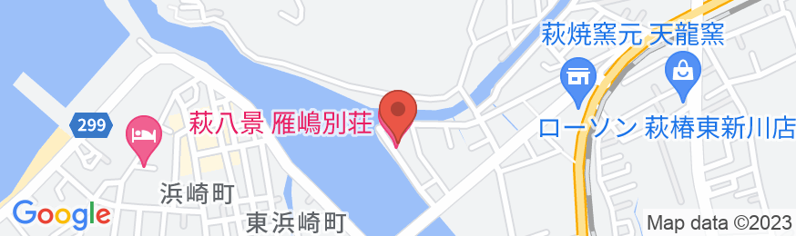 萩温泉郷 萩八景 雁嶋別荘の地図