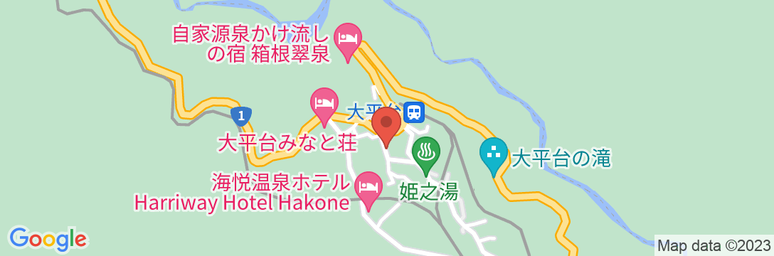 大平台温泉 箱根 旅の宿 海本の地図