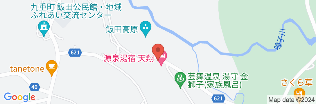 源泉湯宿 天翔の地図
