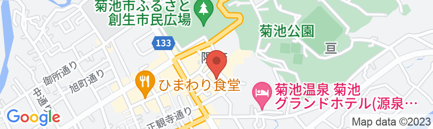 菊池温泉 旅館 宝来館<熊本県>の地図