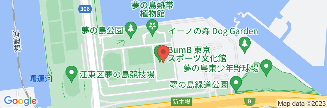 BumB(ぶんぶ)東京スポーツ文化館の地図
