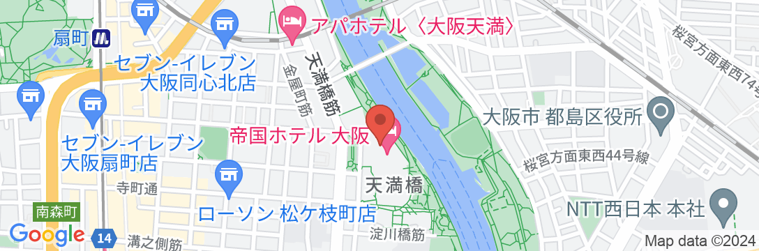 帝国ホテル大阪の地図