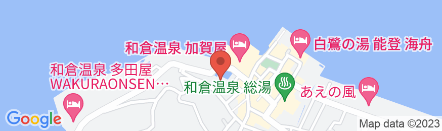 和倉温泉 大正ロマンの宿 渡月庵の地図