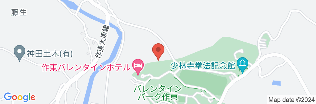 作東バレンタインホテルの地図