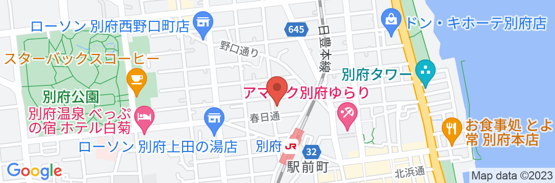 別府温泉 旅館 千成の地図