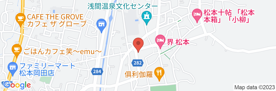 浅間温泉 和泉荘の地図