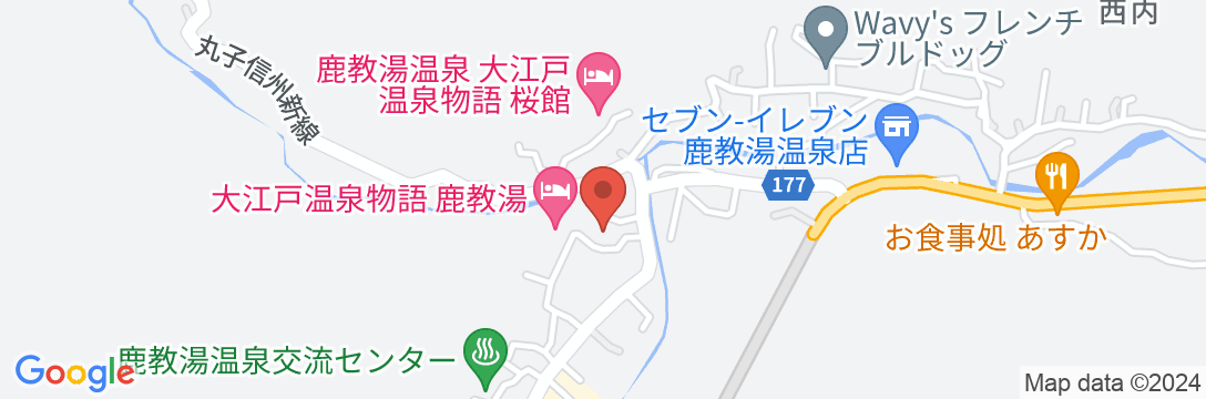 鹿教湯温泉 旅館 斉北荘の地図