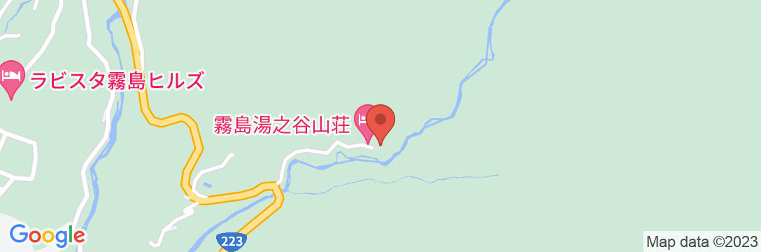 霧島湯之谷山荘の地図