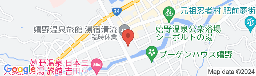 嬉野温泉「心ほぐす宿」入船荘の地図